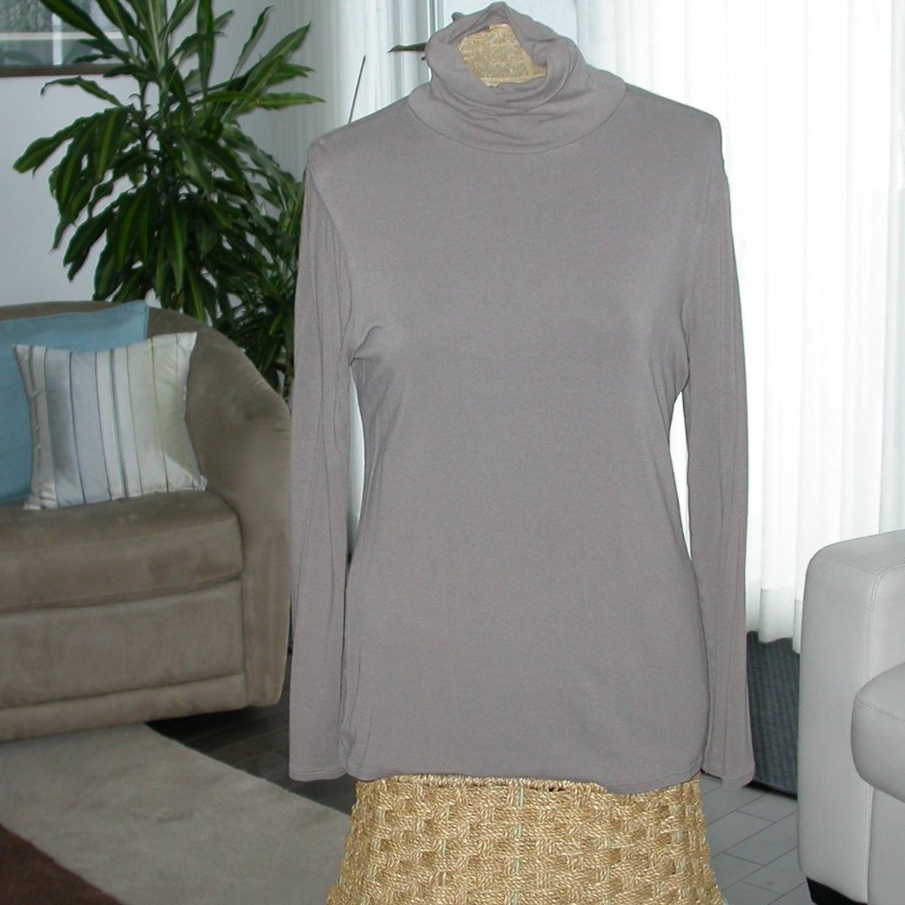 Wrinkly Taupe Turtle Neck